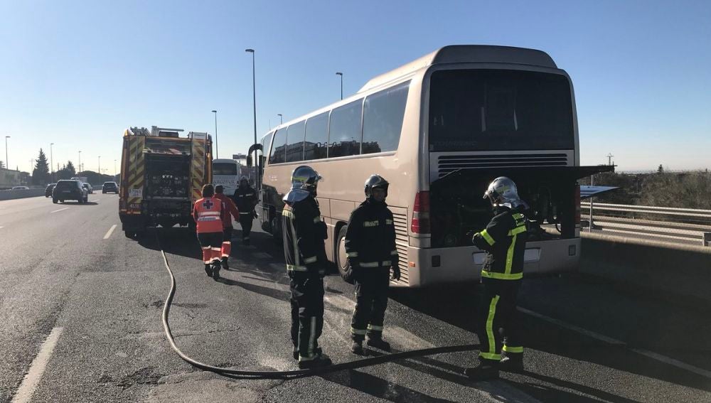 Incendio en un autobús escolar