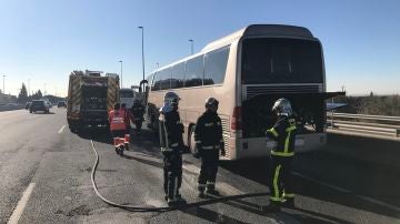 Incendio en un autobús escolar