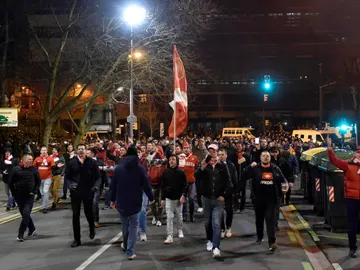 Ultras del Spartak de Moscú, en Bilbao Ultras del Spartak de Moscú, en Bilbao