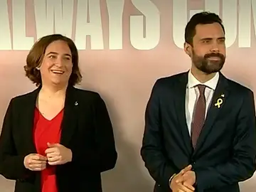 Ada Colau y Roger Torrent Ada Colau y Roger Torrent