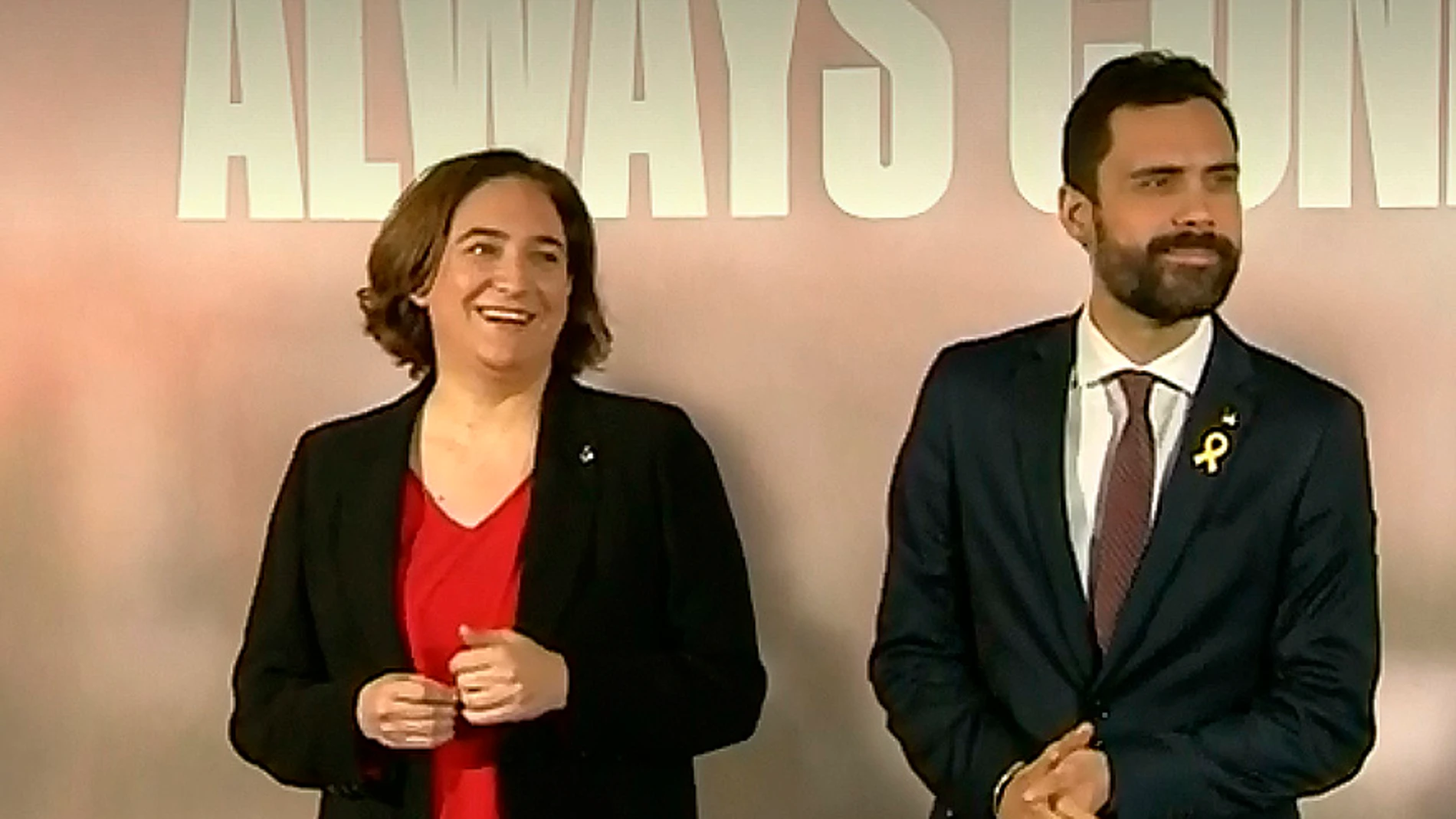 Ada Colau y Roger Torrent Ada Colau y Roger Torrent