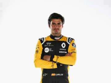 Carlos Sainz, con el mono de Renault