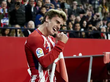 Antoine Griezmann celebra un gol Antoine Griezmann celebra un gol