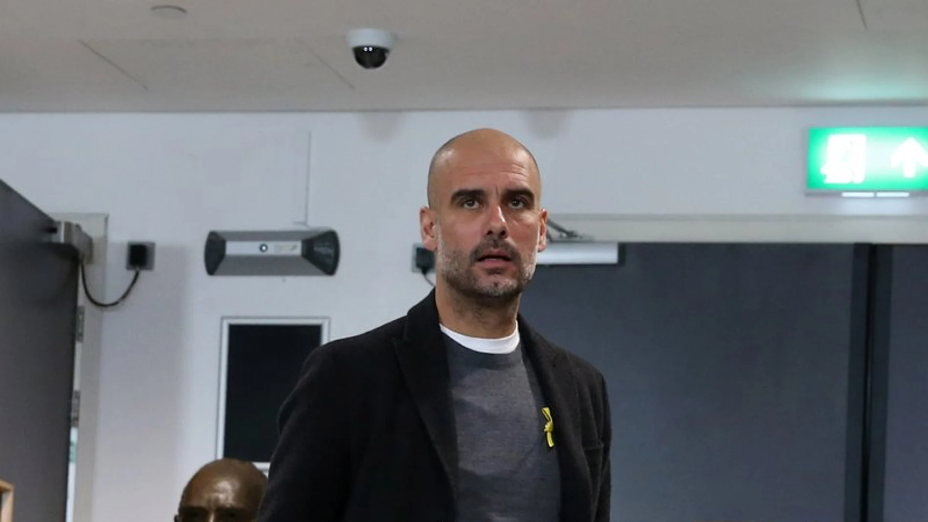 Guardiola antes de la final de la Copa de la Liga Guardiola antes de la final de la Copa de la Liga