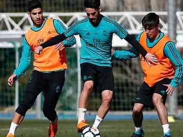 Asensio, en un entrenamiento Asensio, en un entrenamiento