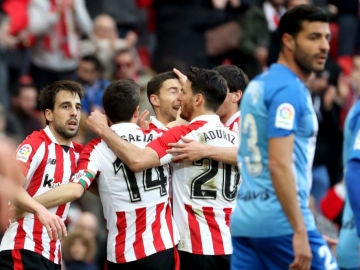 El Athletic celebra un gol