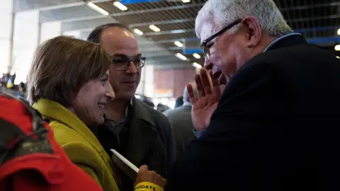 Carme Forcadell y Jordi Turrull, en un acto de la ANC Carme Forcadell y Jordi Turrull, en un acto de la ANC