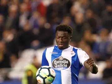Muntari, con el Deportivo Muntari, con el Deportivo