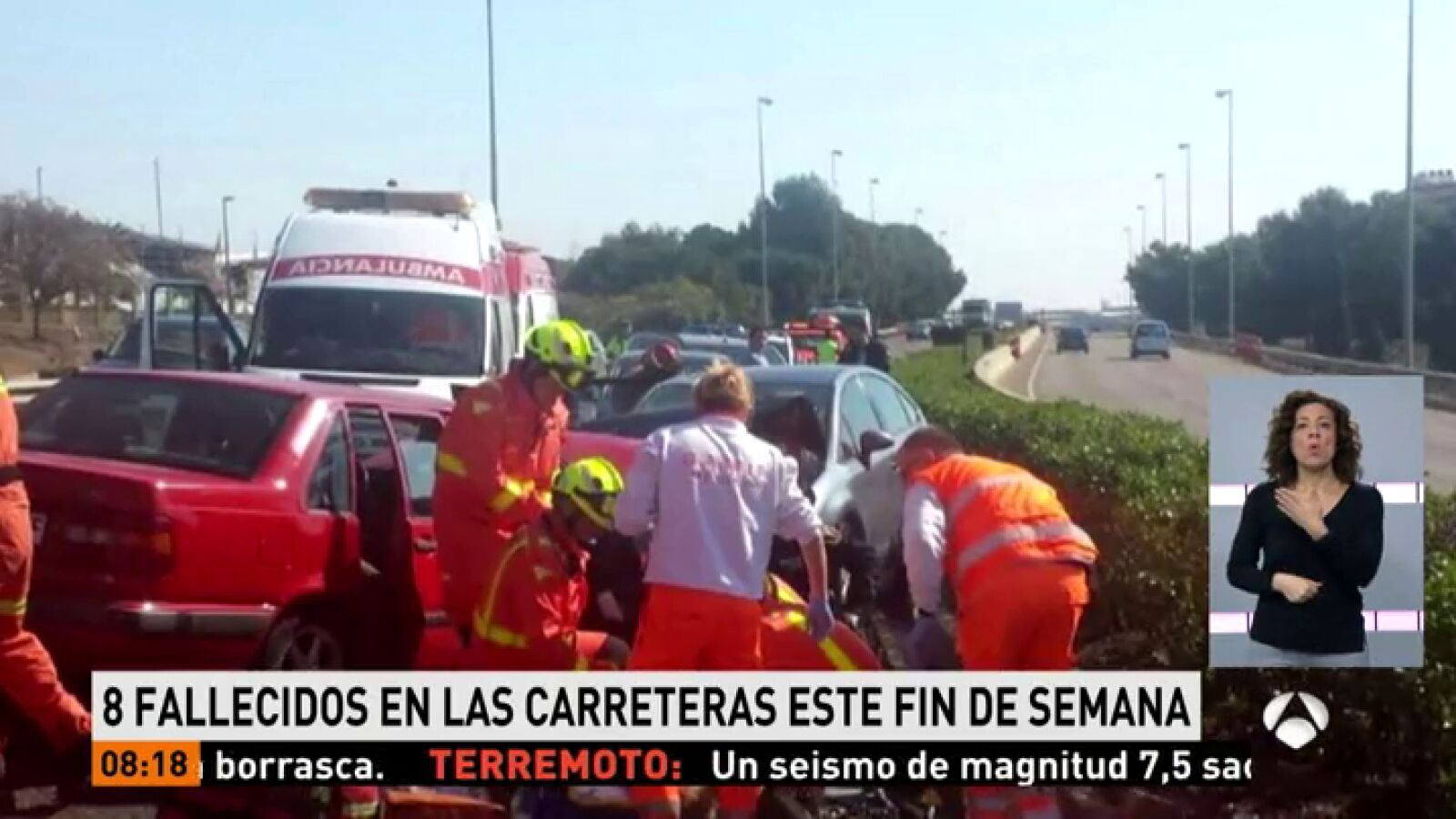 Ocho muertos en las carreteras españolas durante el fin de semana