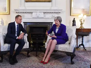 Theresa May y Donald Tusk Theresa May y Donald Tusk