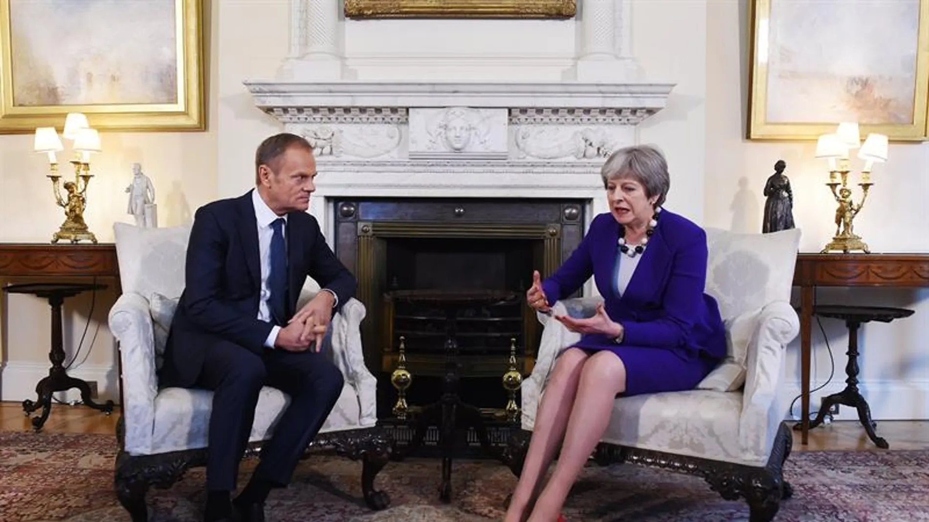 Theresa May y Donald Tusk Theresa May y Donald Tusk
