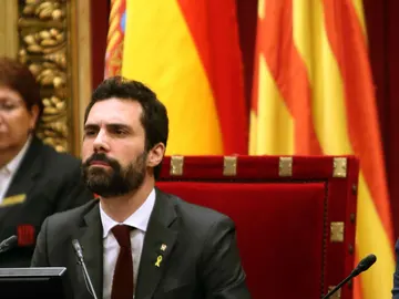 El presidente del parlament Roger Torrent El presidente del parlament Roger Torrent