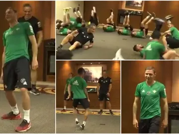 Los jugadores del Betis juegan a 'tic, tic, tic' Los jugadores del Betis juegan a 'tic, tic, tic'