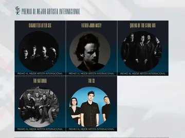 Nominados premio al mejor ARTISTA INTERNACIONAL Nominados premio al mejor ARTISTA INTERNACIONAL