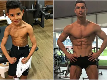 Cristiano Jr. y Cristiano Ronaldo Cristiano Jr. y Cristiano Ronaldo