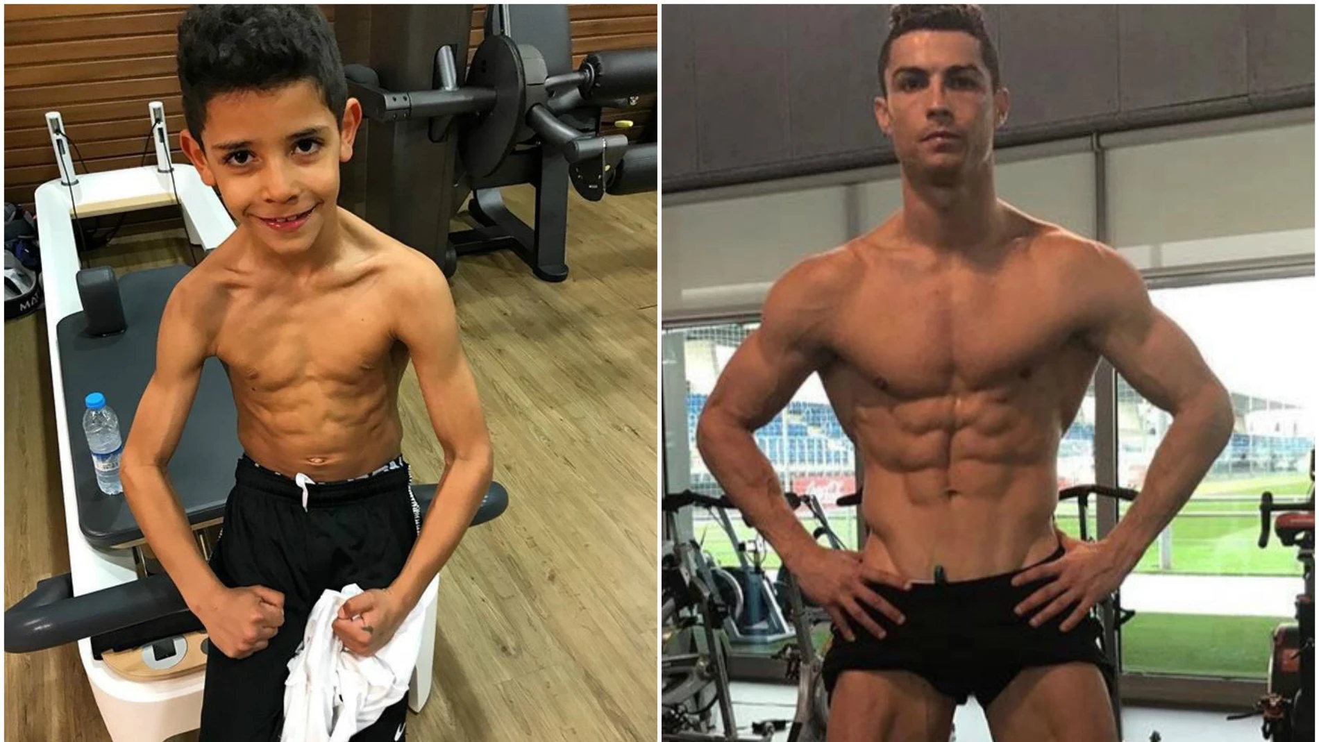 Cristiano Jr. y Cristiano Ronaldo Cristiano Jr. y Cristiano Ronaldo