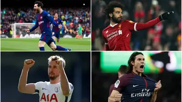Cavani, Messi, Kane y Salah Cavani, Messi, Kane y Salah