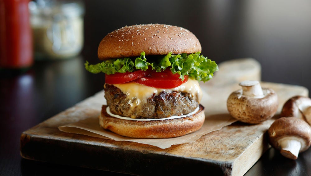 Hamburguesa con setas
