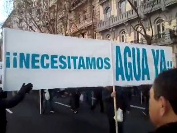 Imagen de archivo de manifestación de agricultores en Madrid.