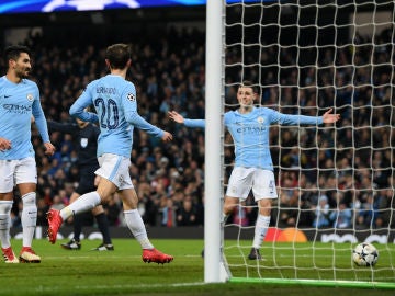 El Manchester City celebra un gol