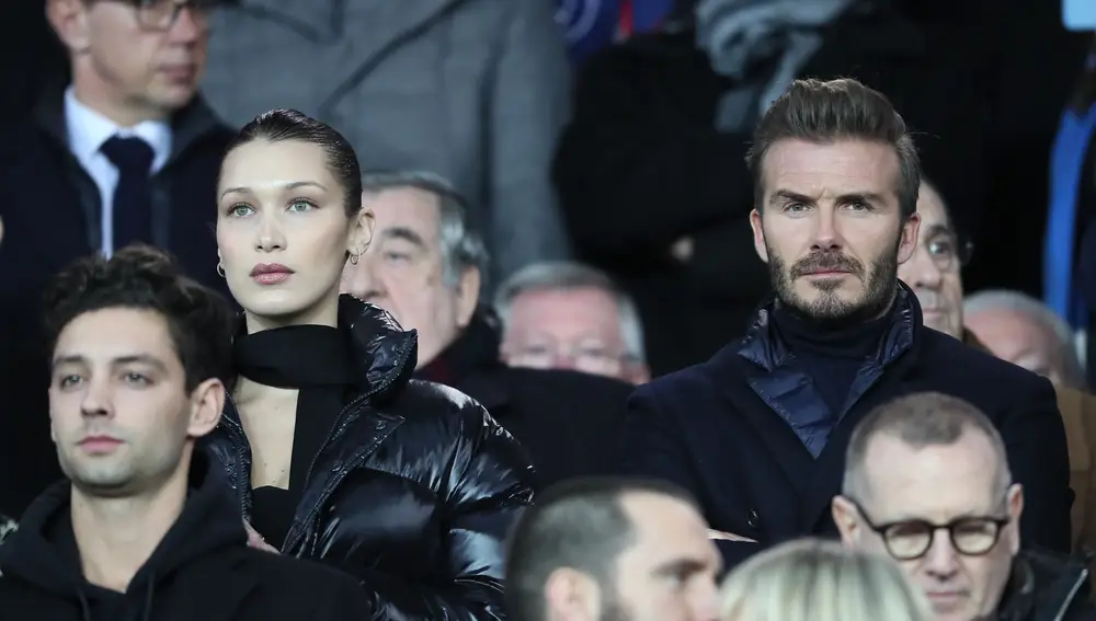 David Beckham y Bella Hadid