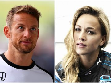 Jenson Button y Carmen Jordá