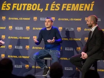 Ernesto Valverde, durante la jornada monográfica dedicada al deporte femenino Ernesto Valverde, durante la jornada monográfica dedicada al deporte femenino
