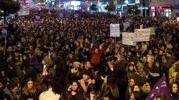 Manifestación por la huelga feminista del 8M en Madrid