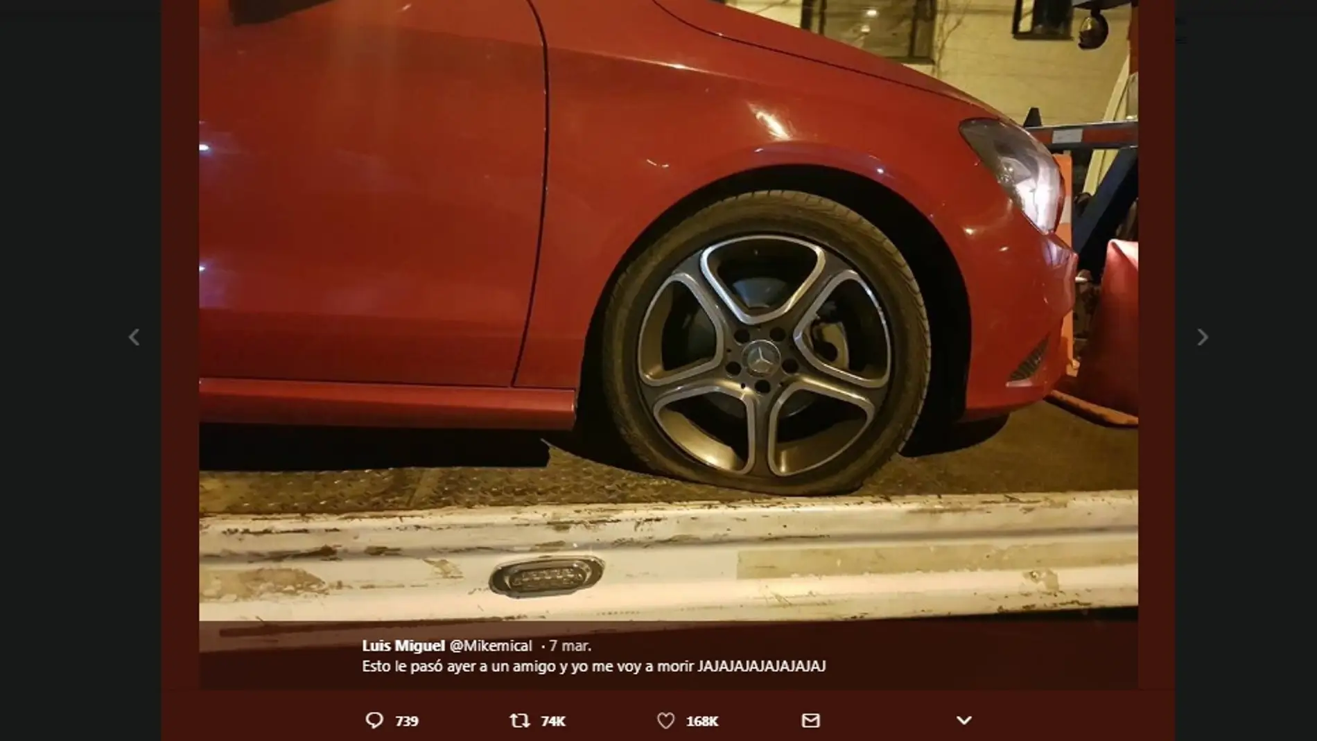 La historia del coche pinchado