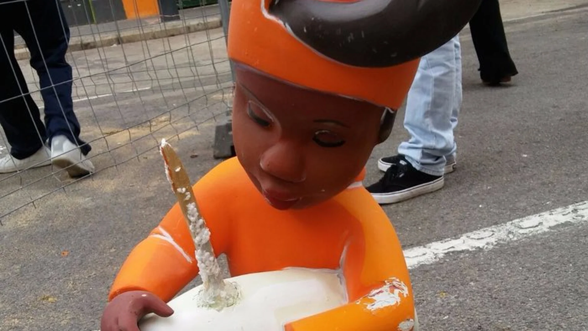 Así ha quedado la falla tras el acto vandálico Así ha quedado la falla tras el acto vandálico