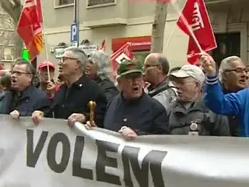 Protesta de pensionistas en Barcelona Protesta de pensionistas en Barcelona