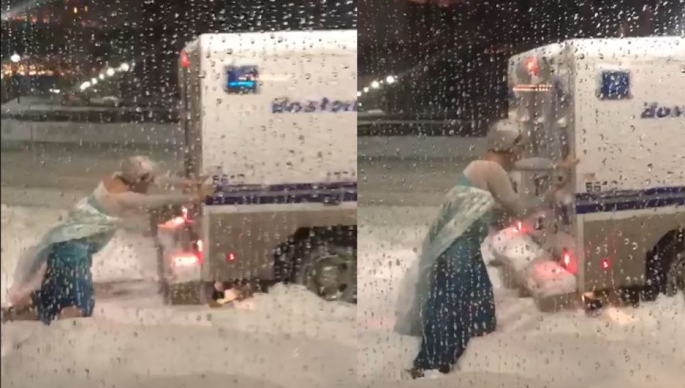 'Elsa' rescatando a la Policía de Boston