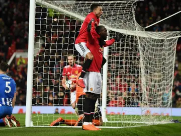Lukaku celebra su gol con el Manchester United Lukaku celebra su gol con el Manchester United