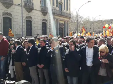 Albert Rivera, en la manifestación convocada por Sociedad Civil Catalana Albert Rivera, en la manifestación convocada por Sociedad Civil Catalana