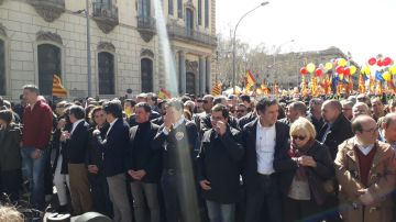 Albert Rivera, en la manifestación convocada por Sociedad Civil Catalana