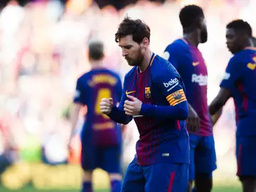 Messi baila para celebrar un gol Messi baila para celebrar un gol