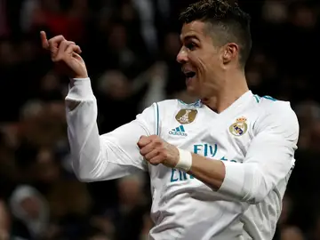 Cristiano Ronaldo celebra un gol Cristiano Ronaldo celebra un gol