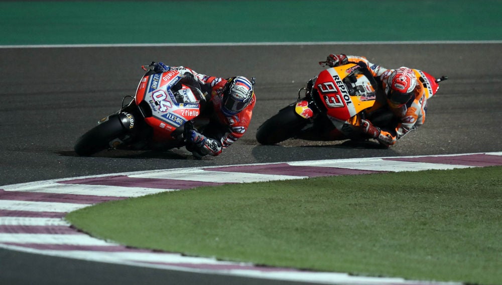 Dovizioso y Marc Márquez
