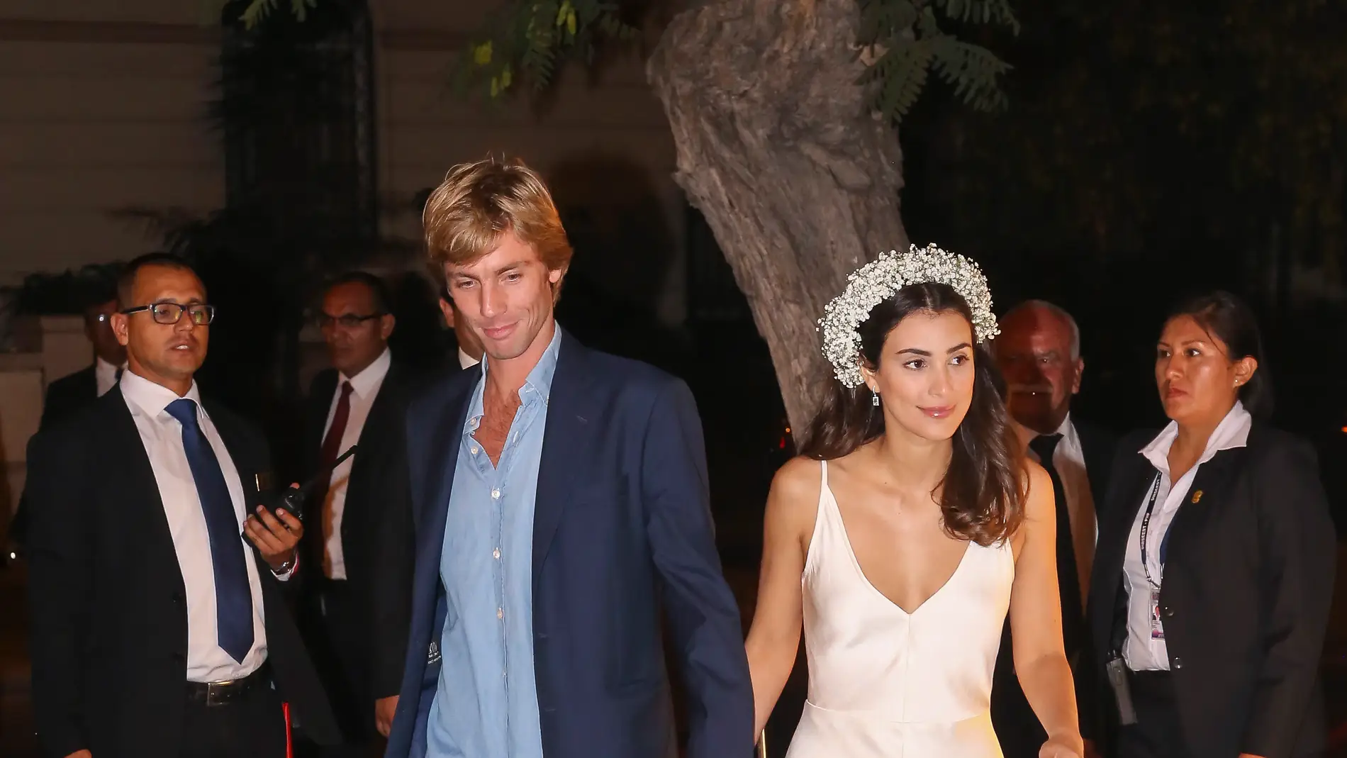 Alessandra de Osma con su segundo vestido de boda y Christian de Hannover