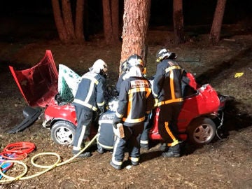 Imagen del accidente en Rascafría