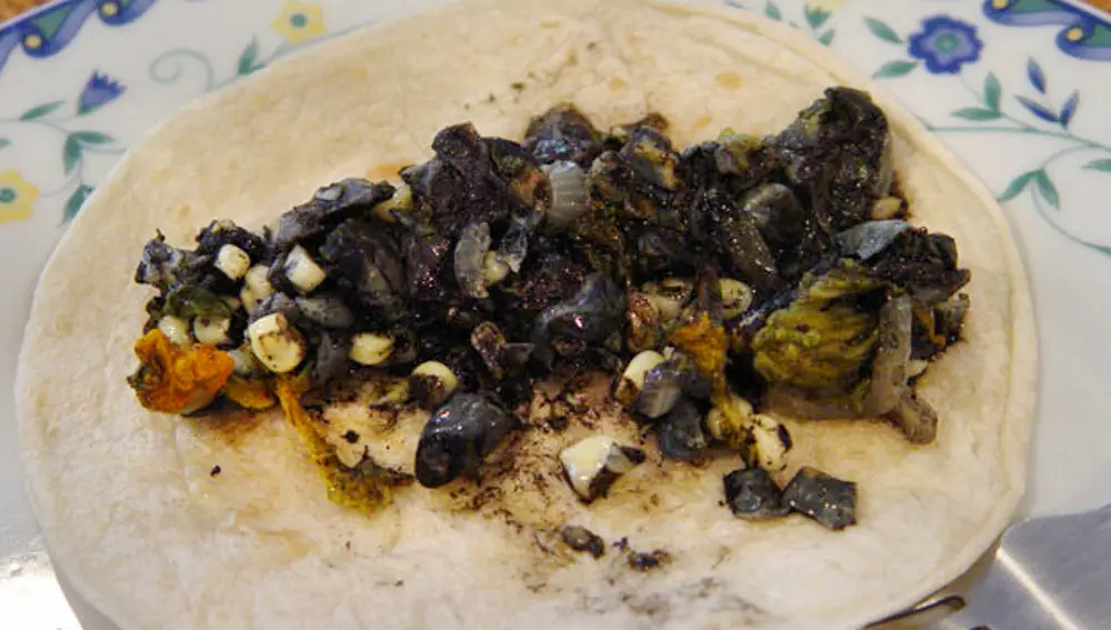 Tacos de huitlacoche.