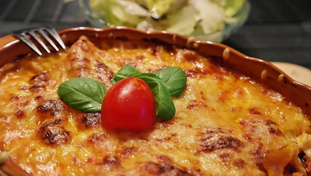 La lasaña de quesos, una delicia. La lasaña de quesos, una delicia.