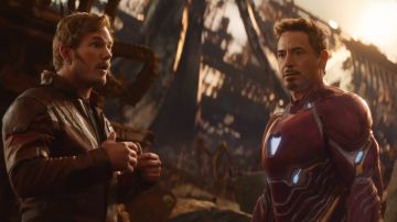 Star-Lord y Iron Man en 'Vengadores: Infinity War'