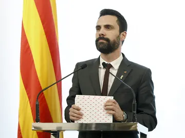 Roger Torrent en rueda de prensa Roger Torrent en rueda de prensa