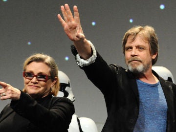 Mark Hamill con Carrie Fisher
