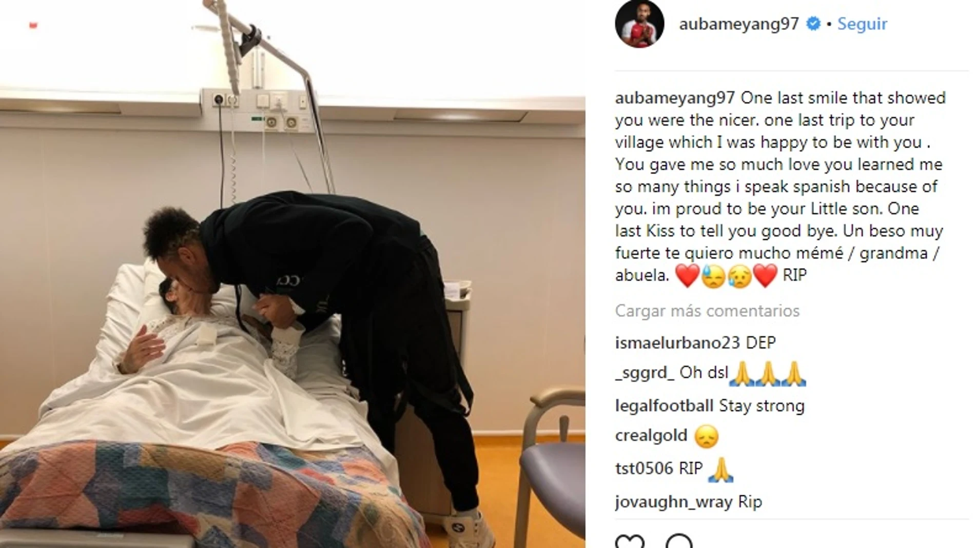 El mensaje de Aubameyang en redes El mensaje de Aubameyang en redes