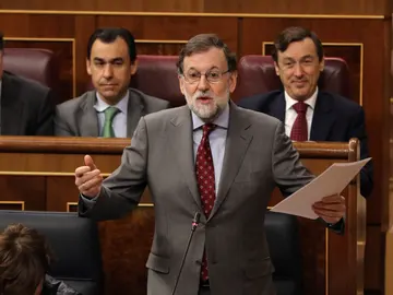 Mariano Rajoy al inicio de la sesión celebrada en el Congreso. Mariano Rajoy al inicio de la sesión celebrada en el Congreso.