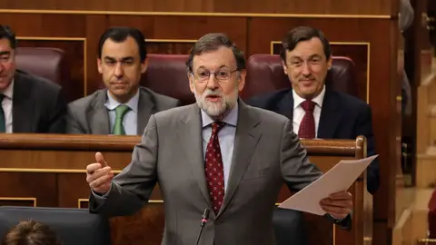 Mariano Rajoy al inicio de la sesión celebrada en el Congreso. Mariano Rajoy al inicio de la sesión celebrada en el Congreso.