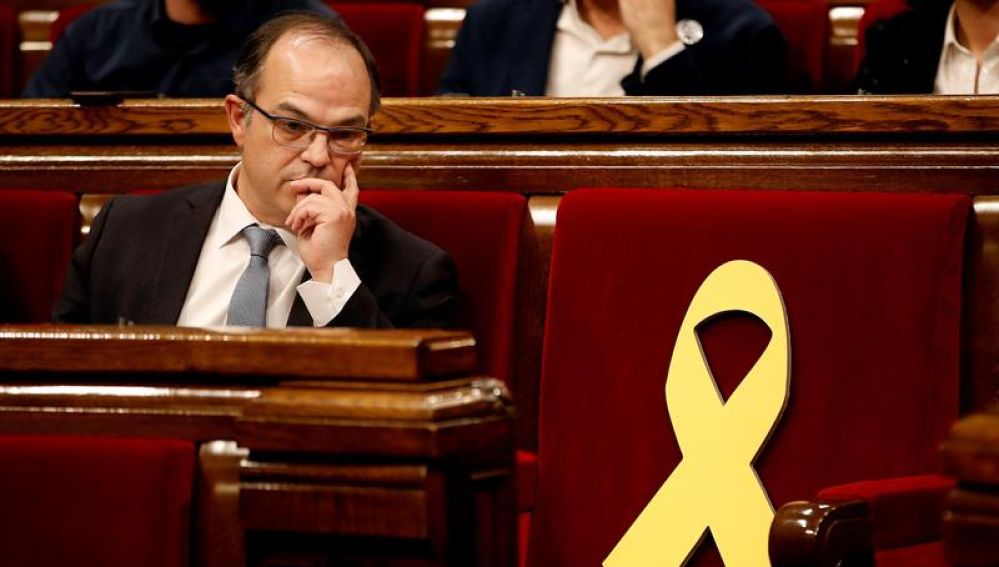 Jordi Turull durante el pleno de investidura en el Parlament