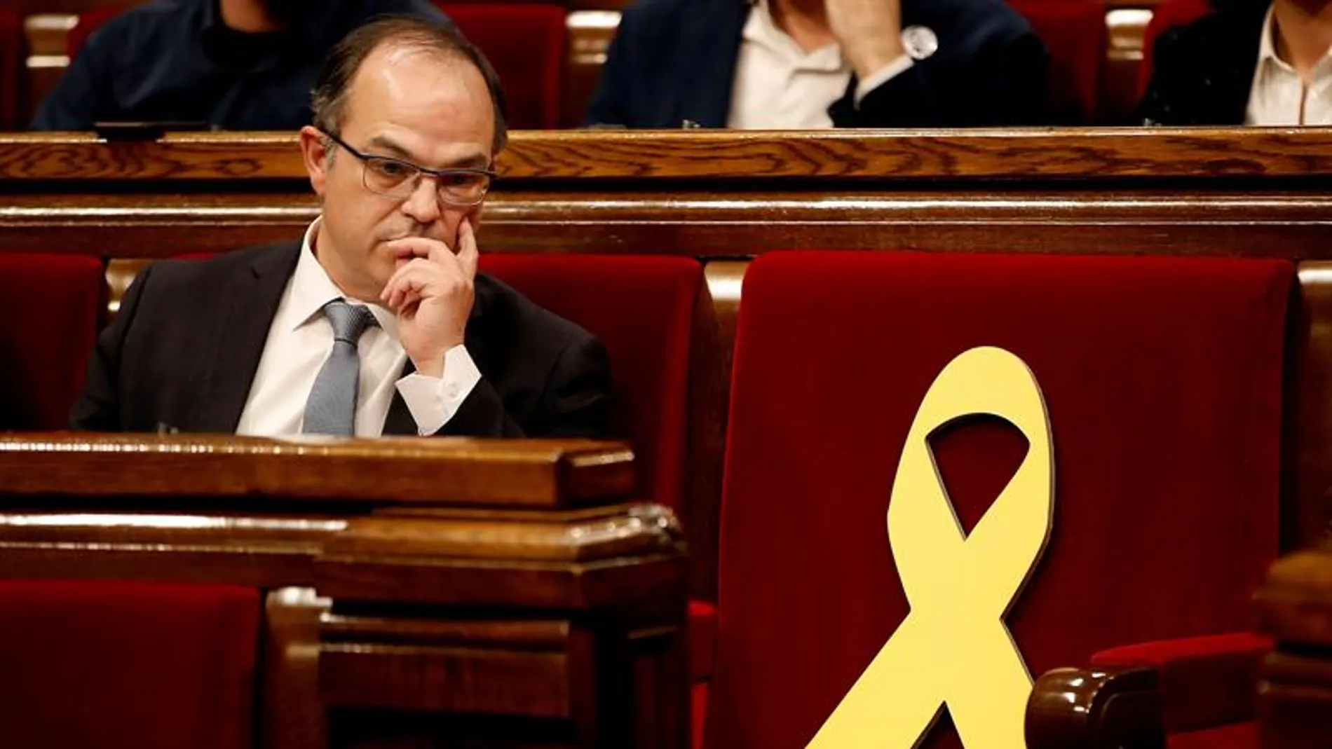 Jordi Turull durante el pleno de investidura en el Parlament Jordi Turull durante el pleno de investidura en el Parlament